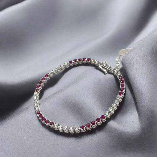 Rivière Sertie en Or Blanc 18K