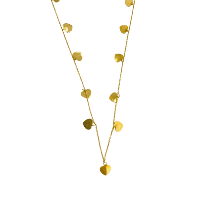 Sautoir Moderne avec Cœurs en Or 18K