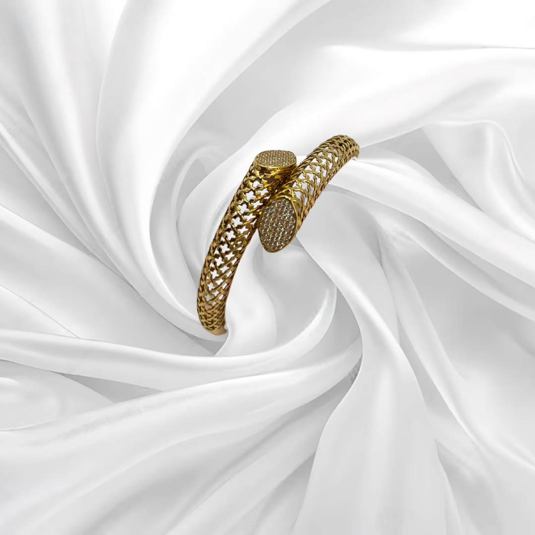 Bracelet en Or jaune 18K Serti