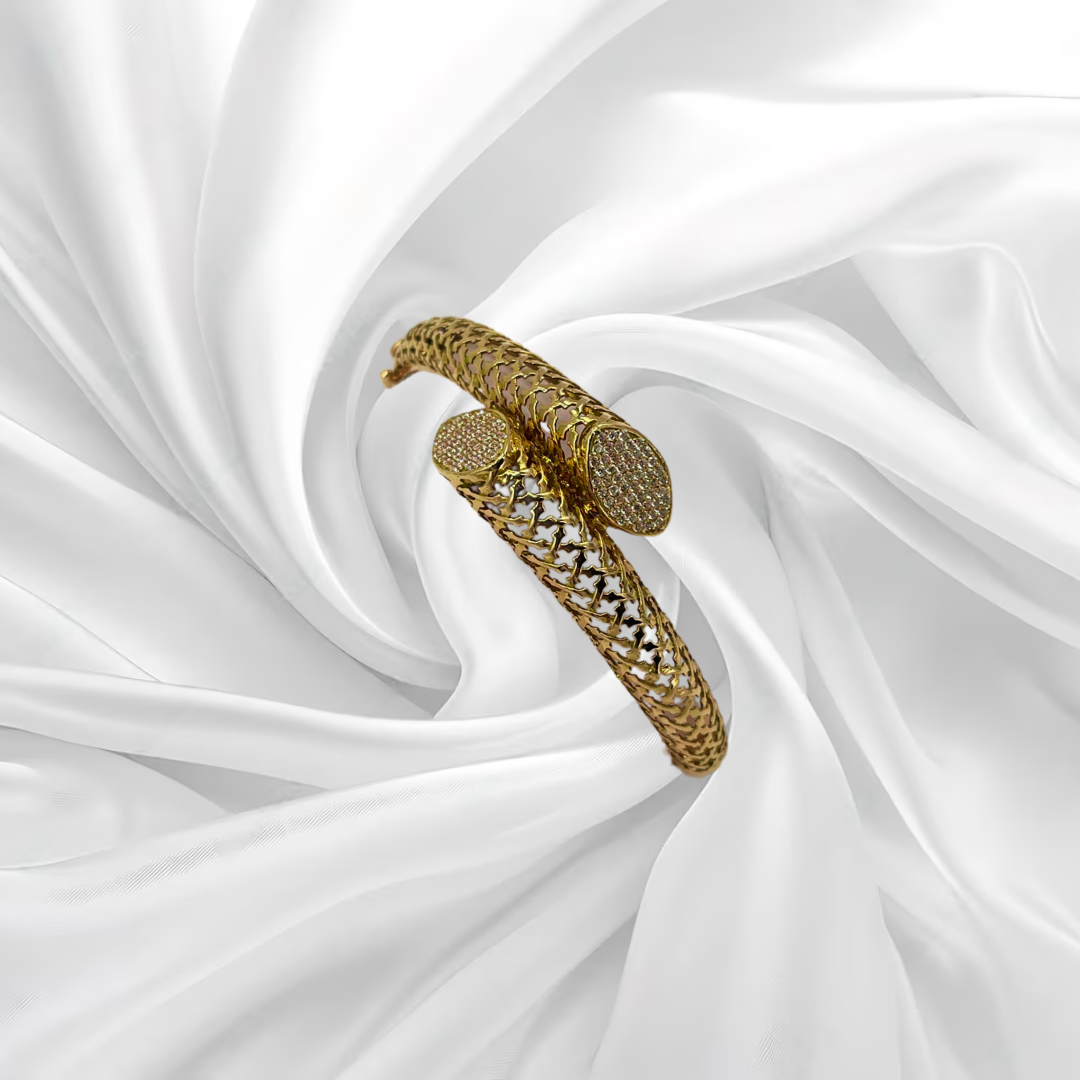 Bracelet en Or jaune 18K Serti