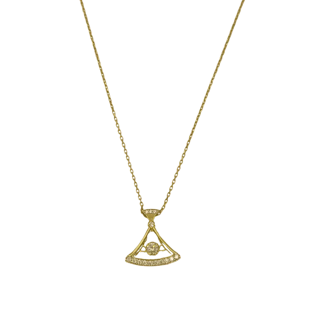 Collier en or 18k avec pendentif triangulaire