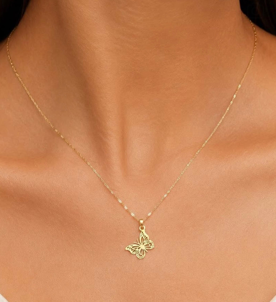 Collier papillon en Or18k