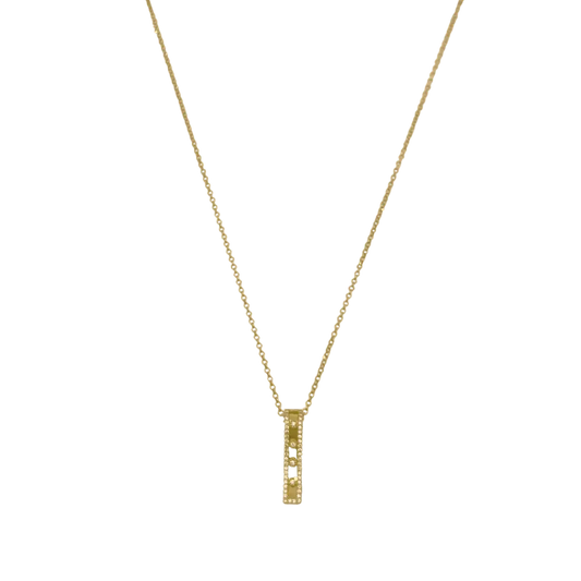 Collier en or 18k avec pendentif rectangulaire