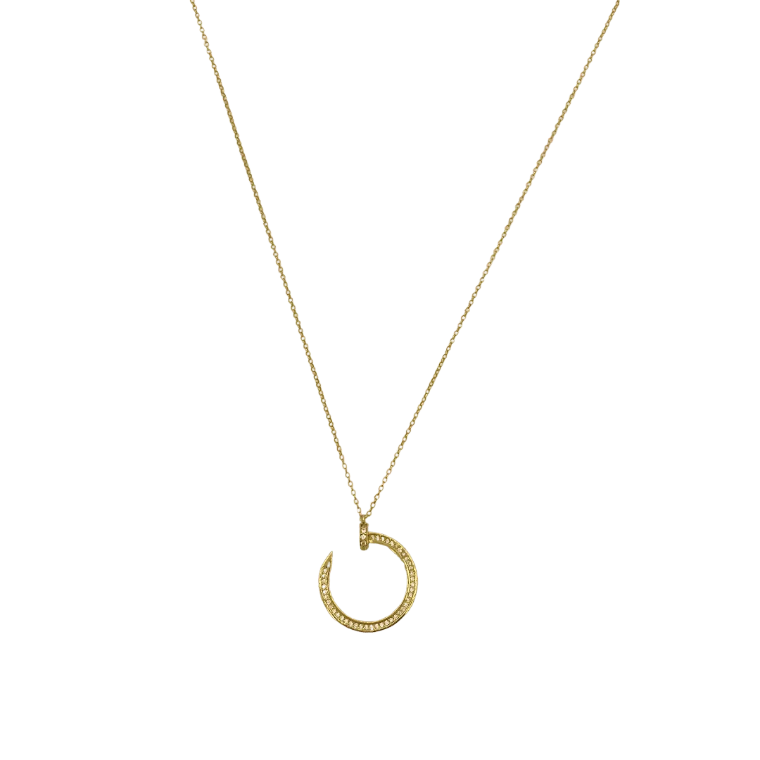 Collier en Or 18K avec Pendentif Croissant