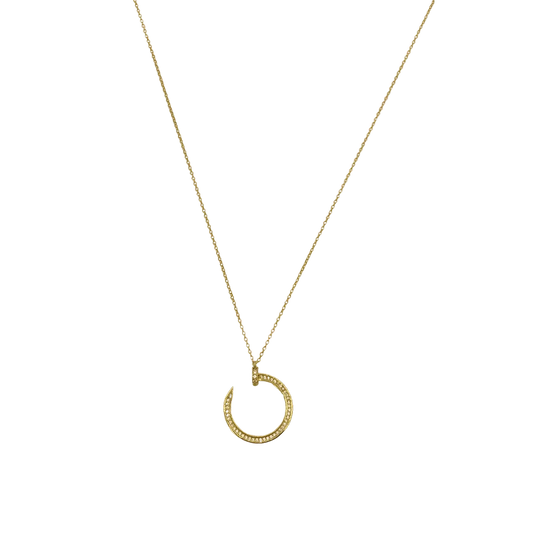 Collier en Or 18K avec Pendentif Croissant
