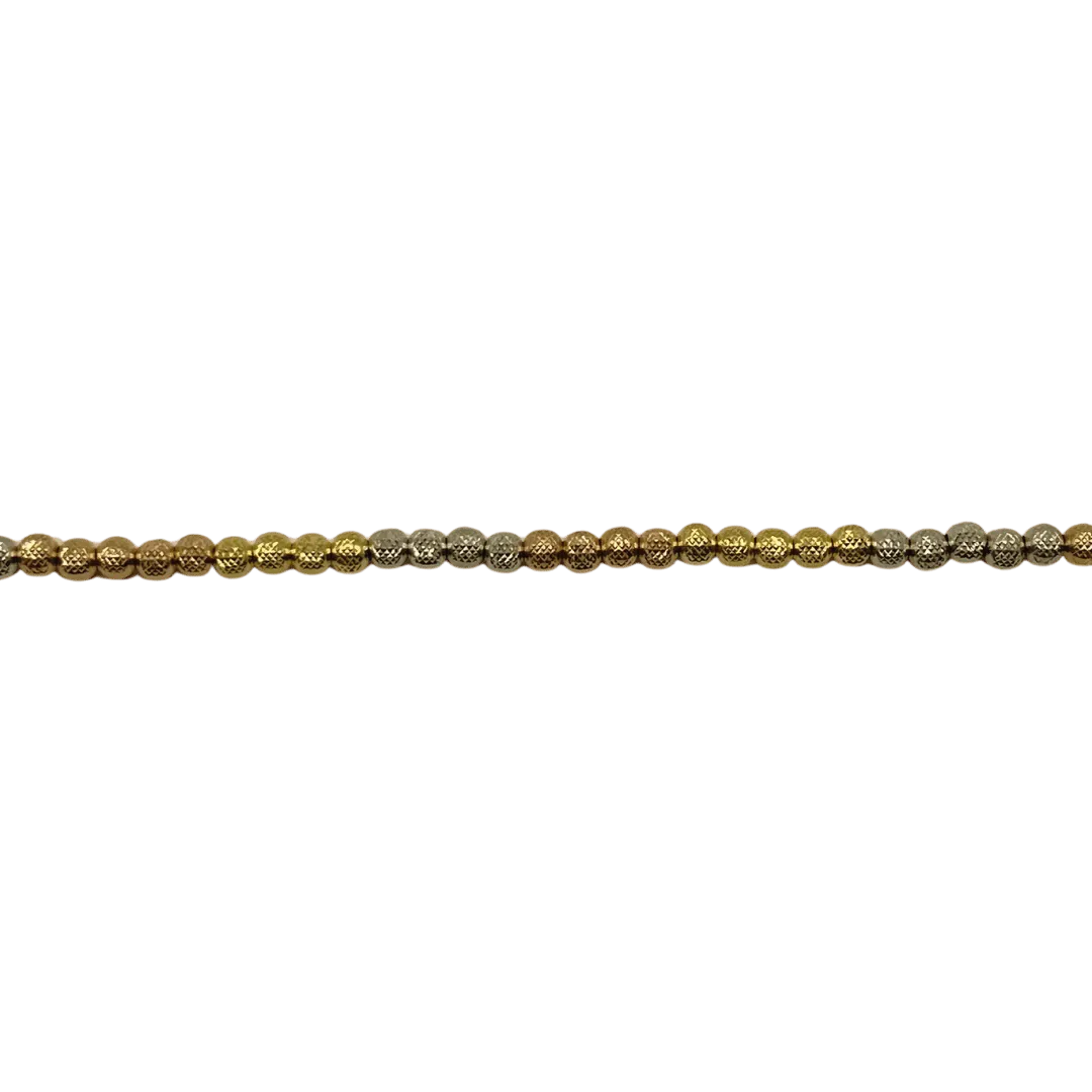 Gourmette Ornée de Boules en Or 18k