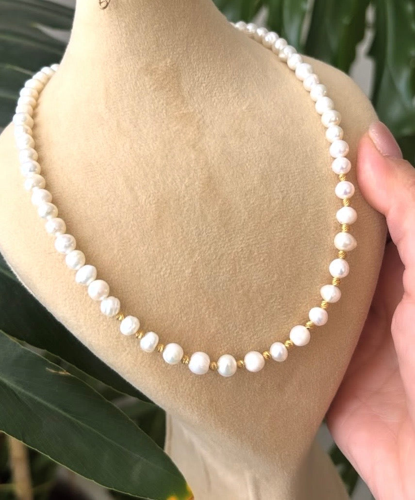 Collier jouhar avec boules+fermoire en Or18k