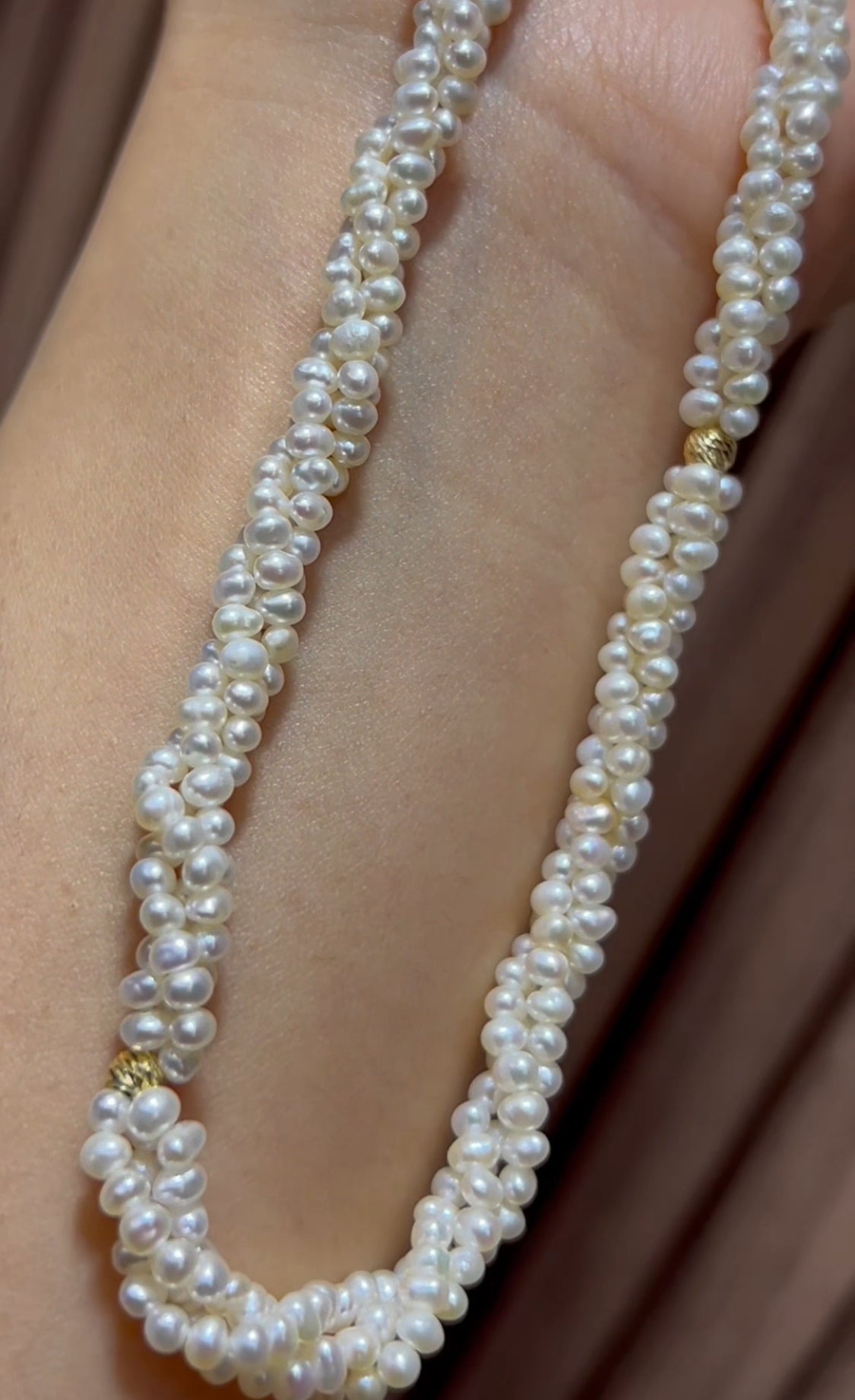 Collier johr naturel 💯 aves boules en Or 18 carats ✅🎁