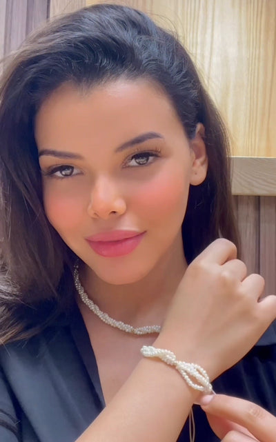 Ensemble johr naturel 💯 avec des boules en Or 18carats 😍✅