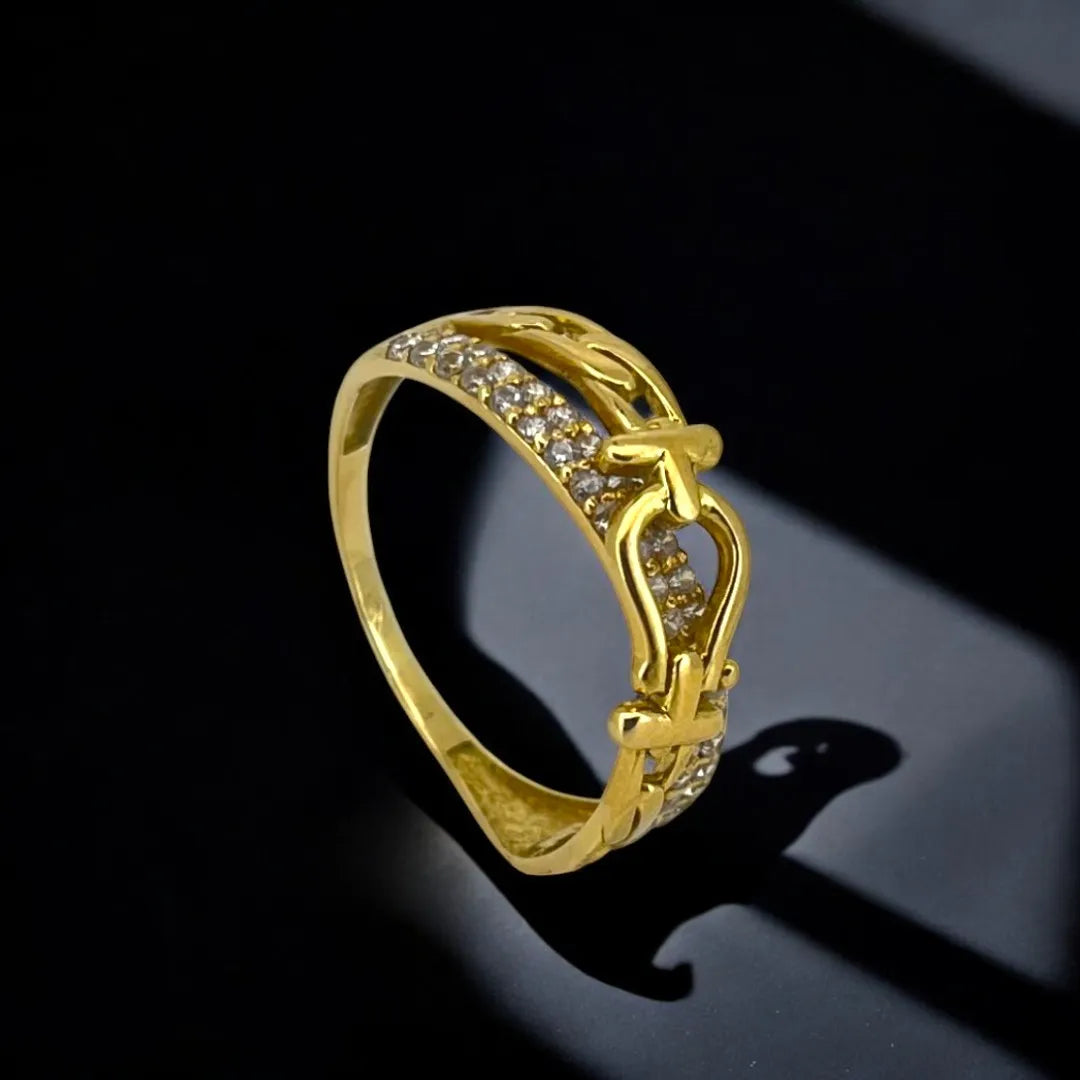 Bague Ceinture en Or Jaune 18K