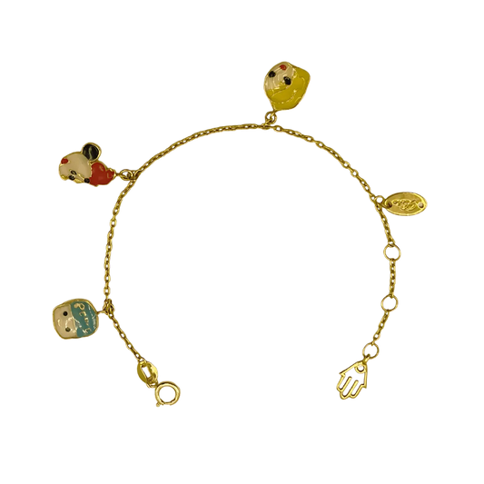 Gourmette Bébé en Or 18k avec Motif