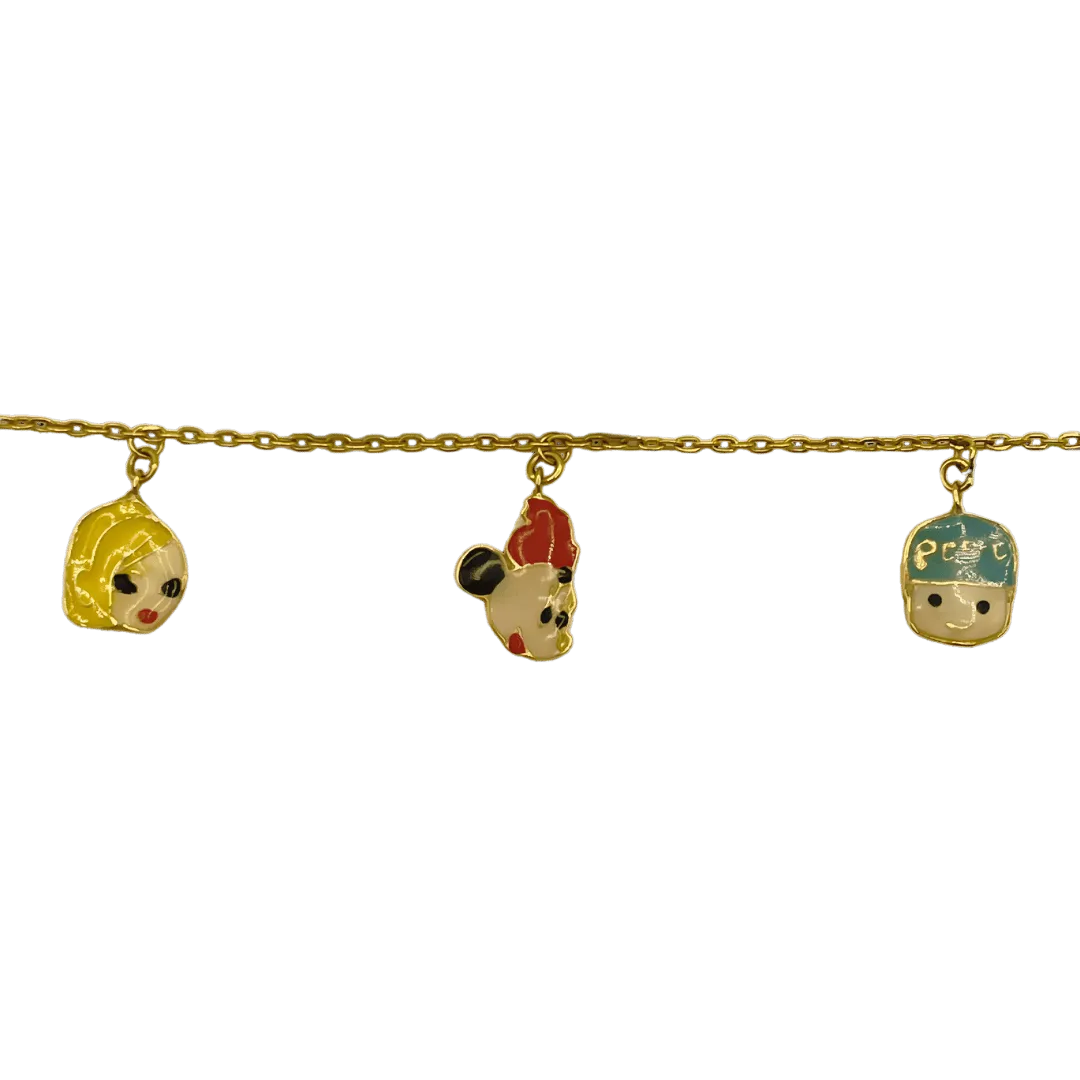 Gourmette Bébé en Or 18k avec Motif