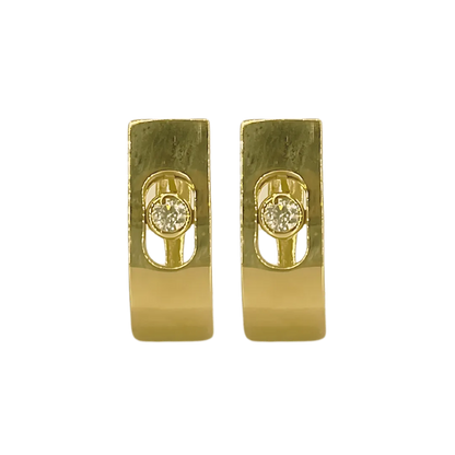 Boucles d’oreilles rectangulaires en Or 18K