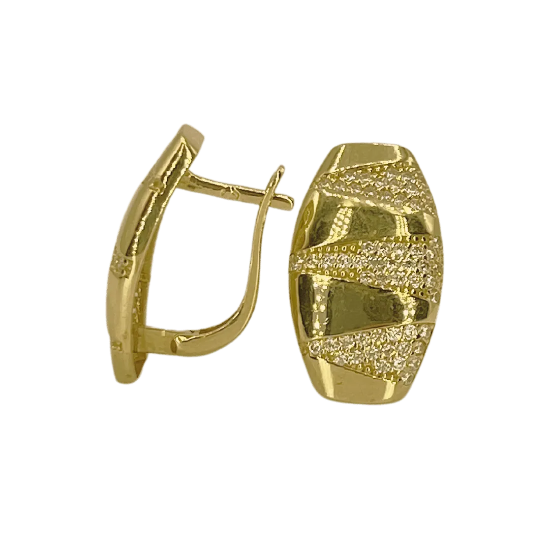 Boucles d’oreilles Moderne en Or 18K