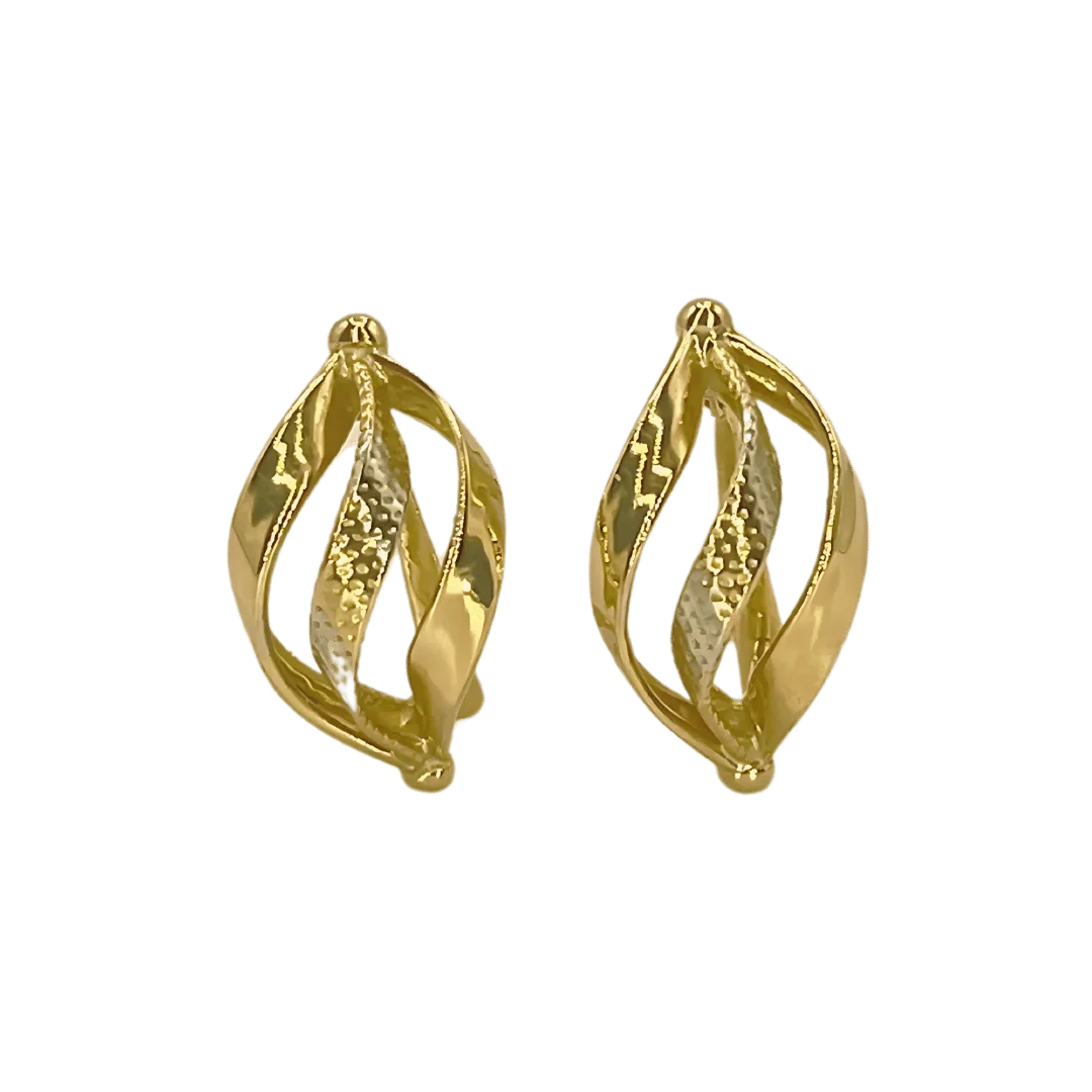 Boucles d’oreilles Incurvées en Or 18K