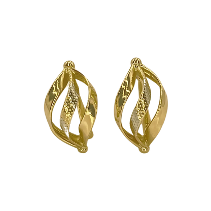 Boucles d’oreilles Incurvées en Or 18K