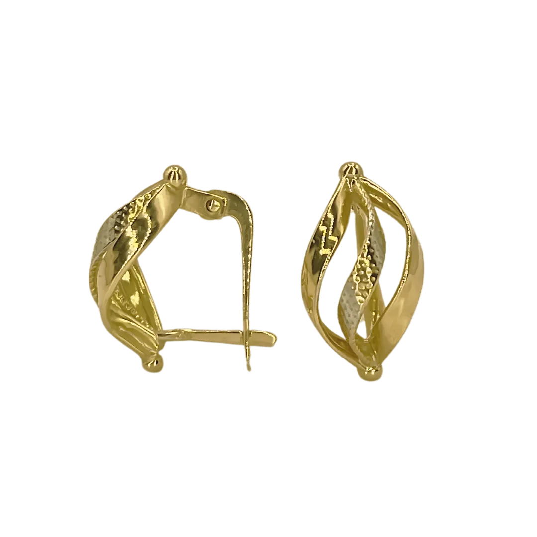 Boucles d’oreilles Incurvées en Or 18K