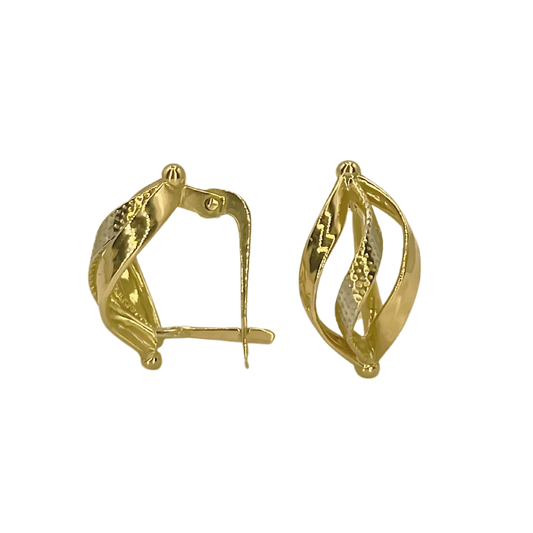 Boucles d’oreilles Incurvées en Or 18K