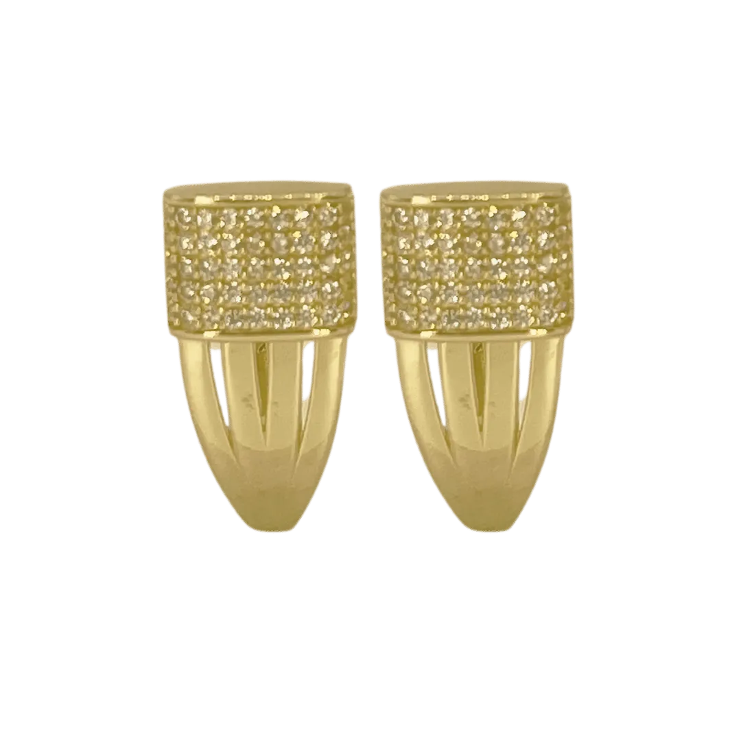 Boucles d’oreilles avec pierres en or 18k