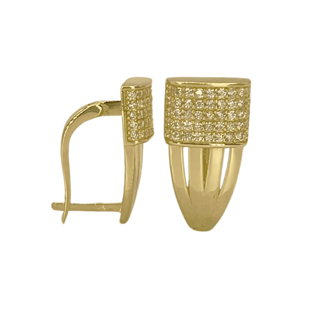 Boucles d’oreilles avec pierres en or 18k