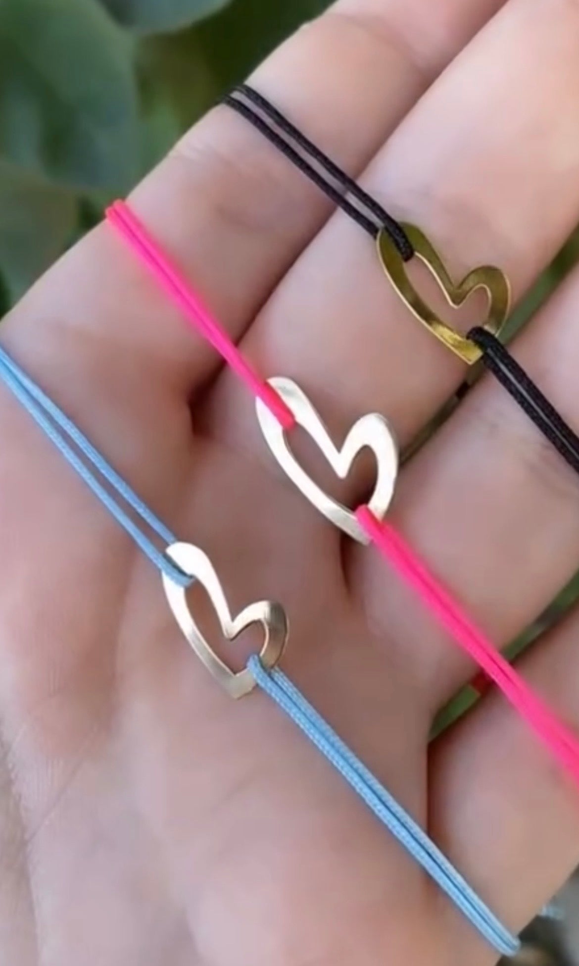 Bracelet cordon Coeur en Or18k