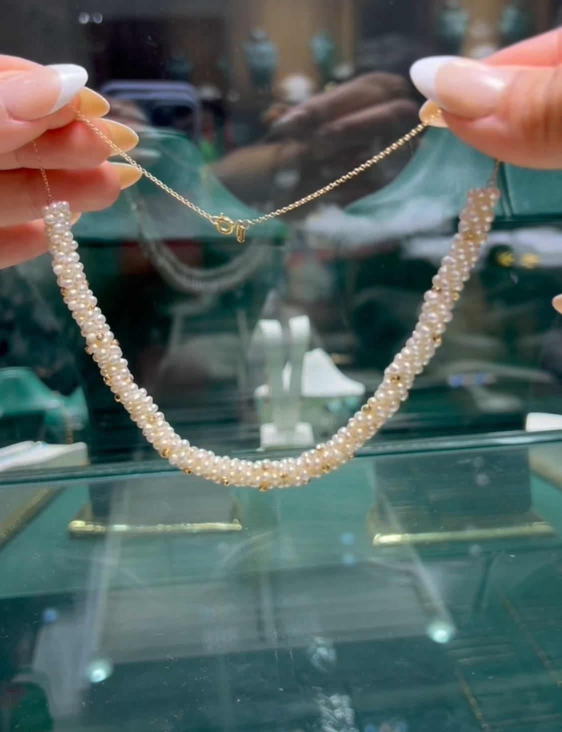 Collier Nyris en Or 18k Avec Pierres Johar Naturelle