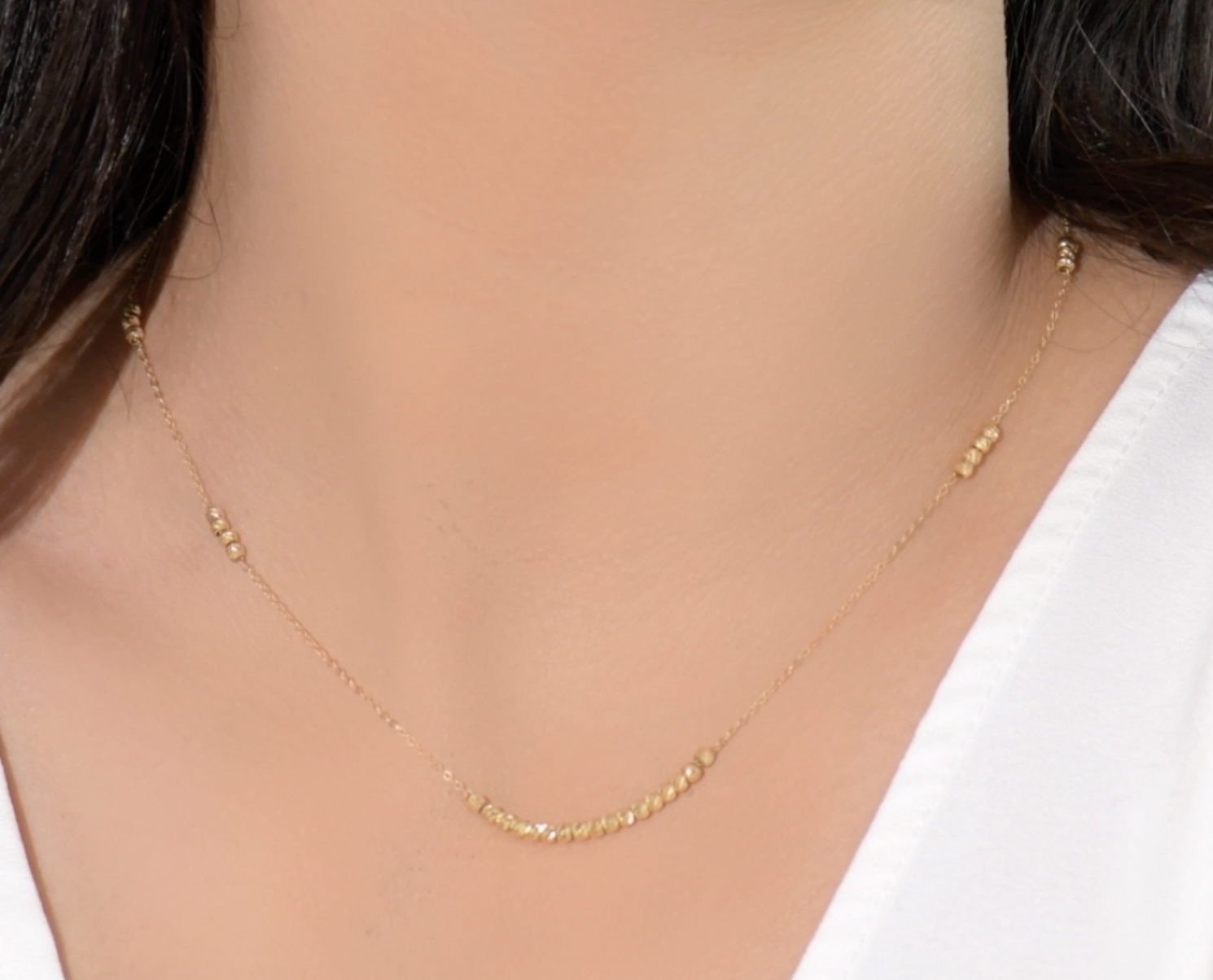 Collier en Or 18k  Boules Séparer