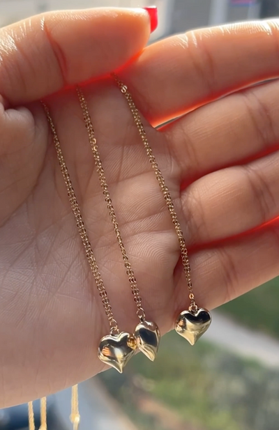 Collier  '' Grand Cœur '' en Or 18k