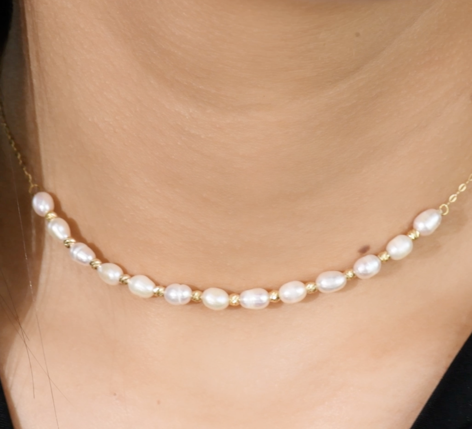 Collier LUNA en Or 18k et pierres Johar naturelles