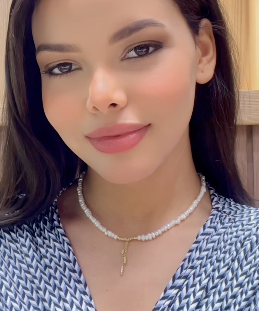 Collier FYRDAWS  en Or 18k Avec Pierres Johar Naturelles