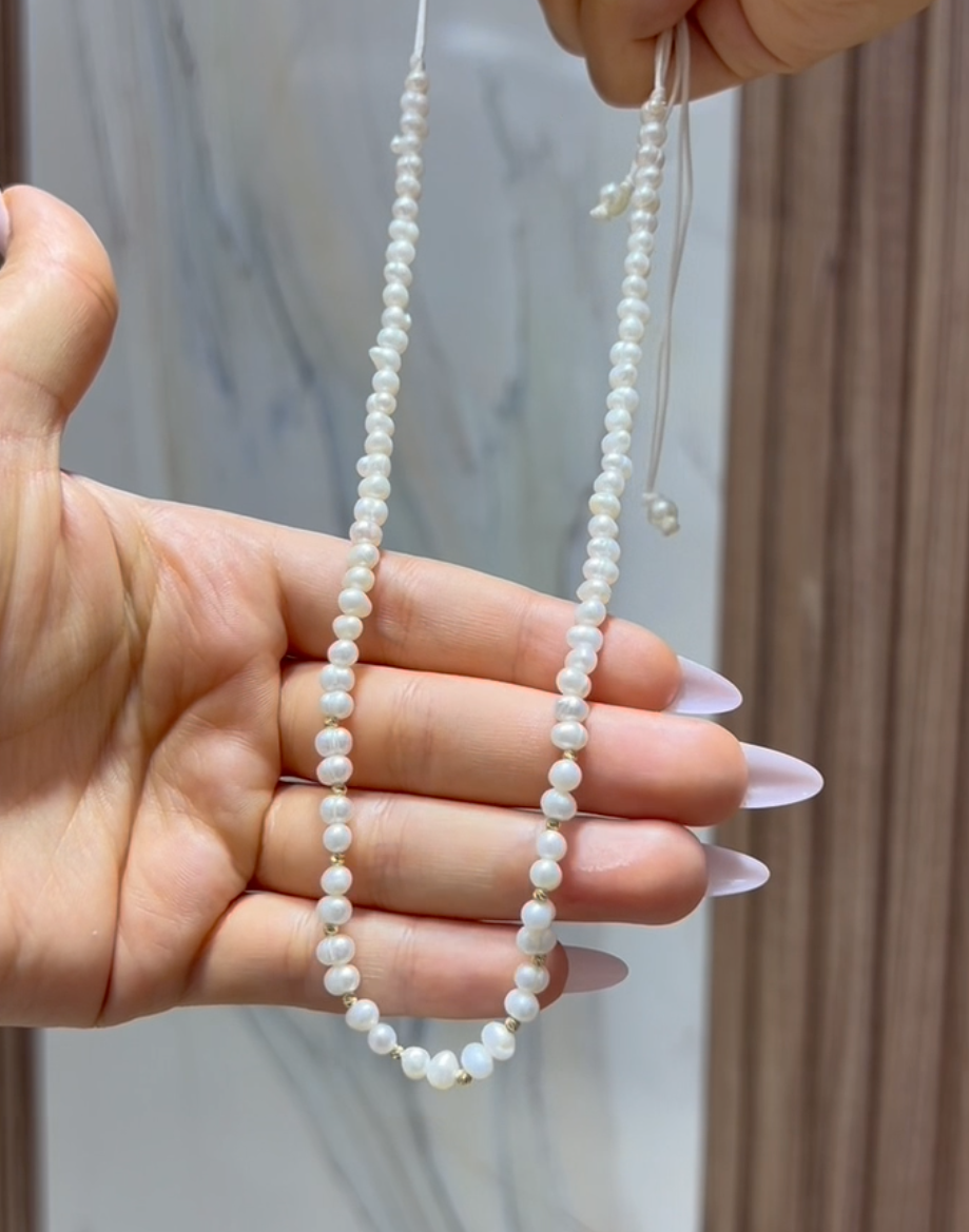 Collier Johar Naturelles avec boules en Or 18k
