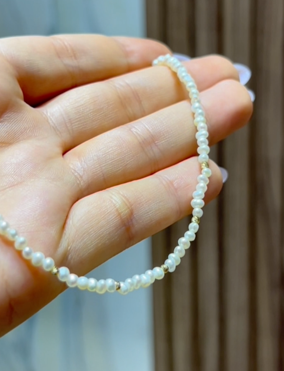 Collier Johar Naturelle  avec Boules en Or 18k