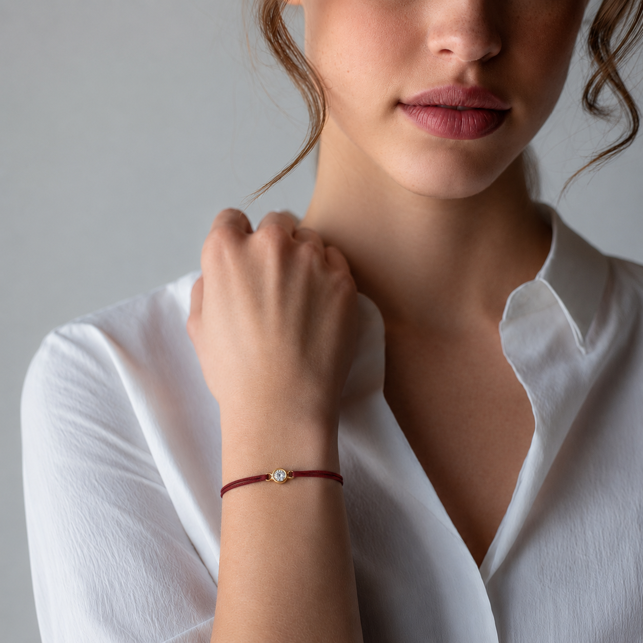 Bracelet Massaty 0,30 ct Diamant de Laboratoire sur Cordon (choix de couleurs)