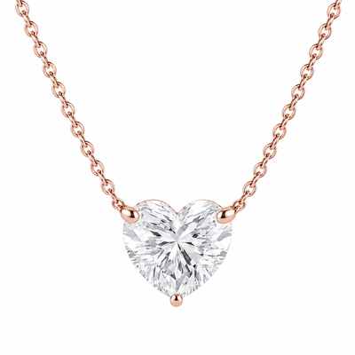 Pendentif Cœur Serti Diamant de Laboratoire 0,50 carat /or jaune 18kt