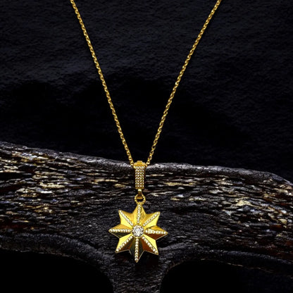 Collier avec Pendentif Étoile en Or 18K