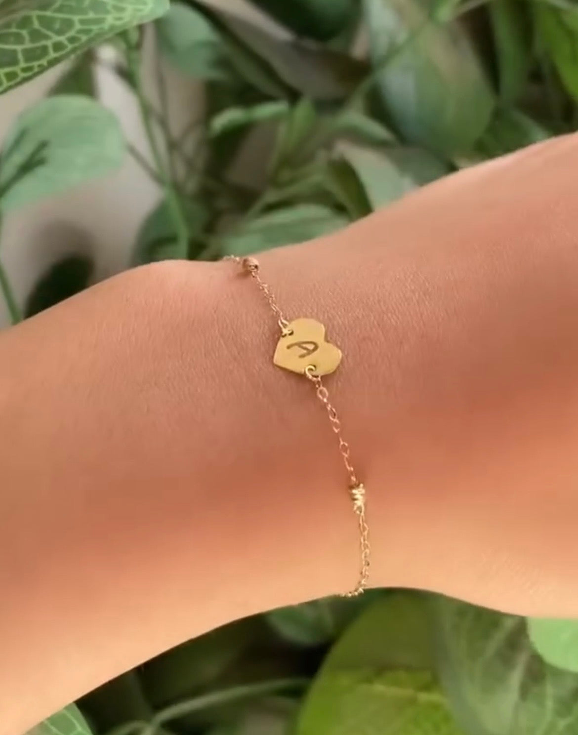 Gourmette Coeur gravé en Or18k
