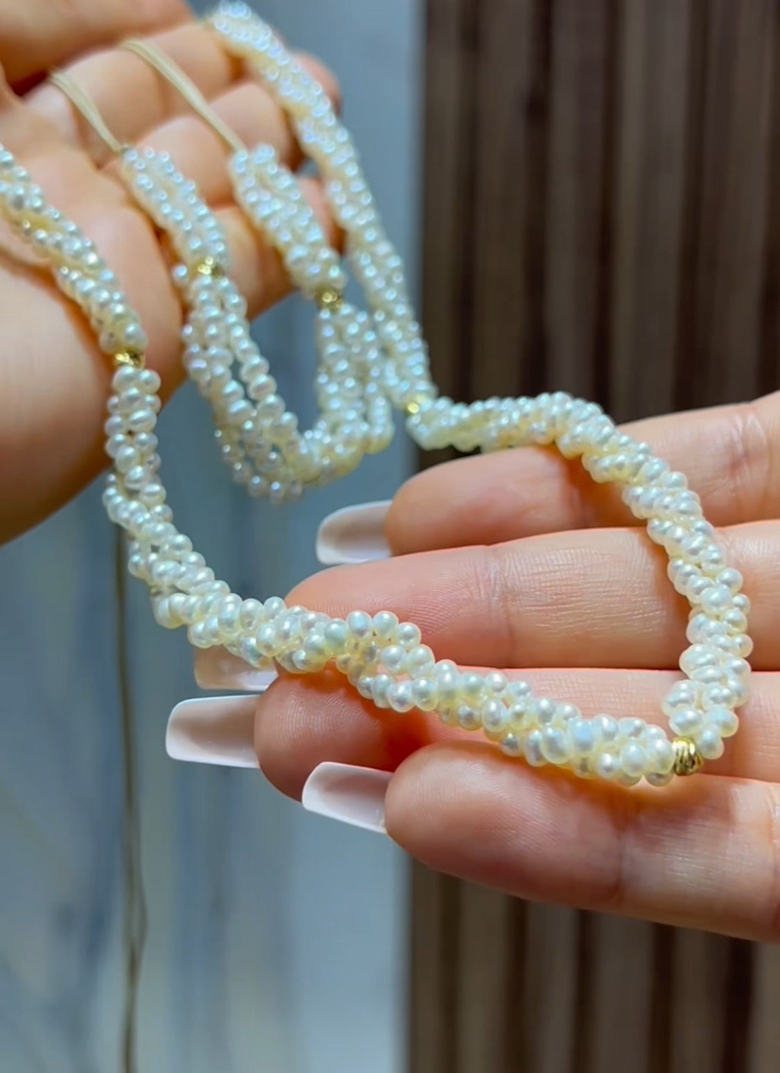 Ensemble johr naturel 💯 avec des boules en Or 18carats 😍✅