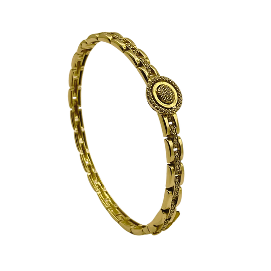 Bracelet Moderne en Or 18k Serti de Zircons