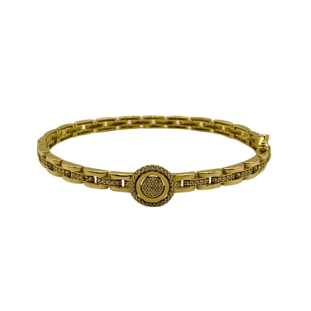 Bracelet Moderne en Or 18k Serti de Zircons