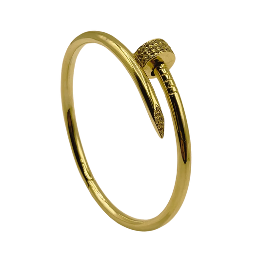 Bracelet Clou Serti Zircons en Or 18k