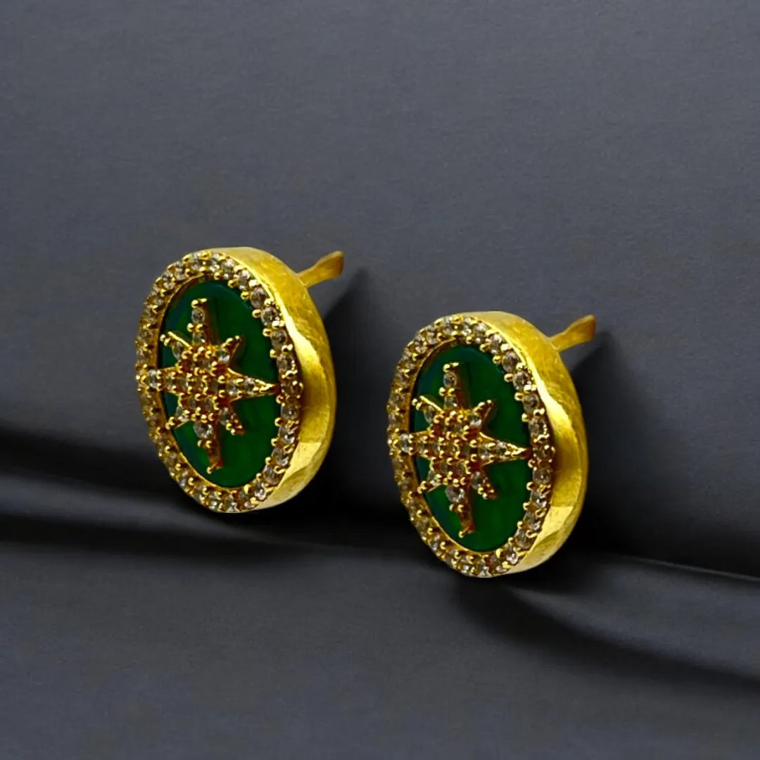 Boucles d’oreilles en Or 18K avec Motif Etoilé