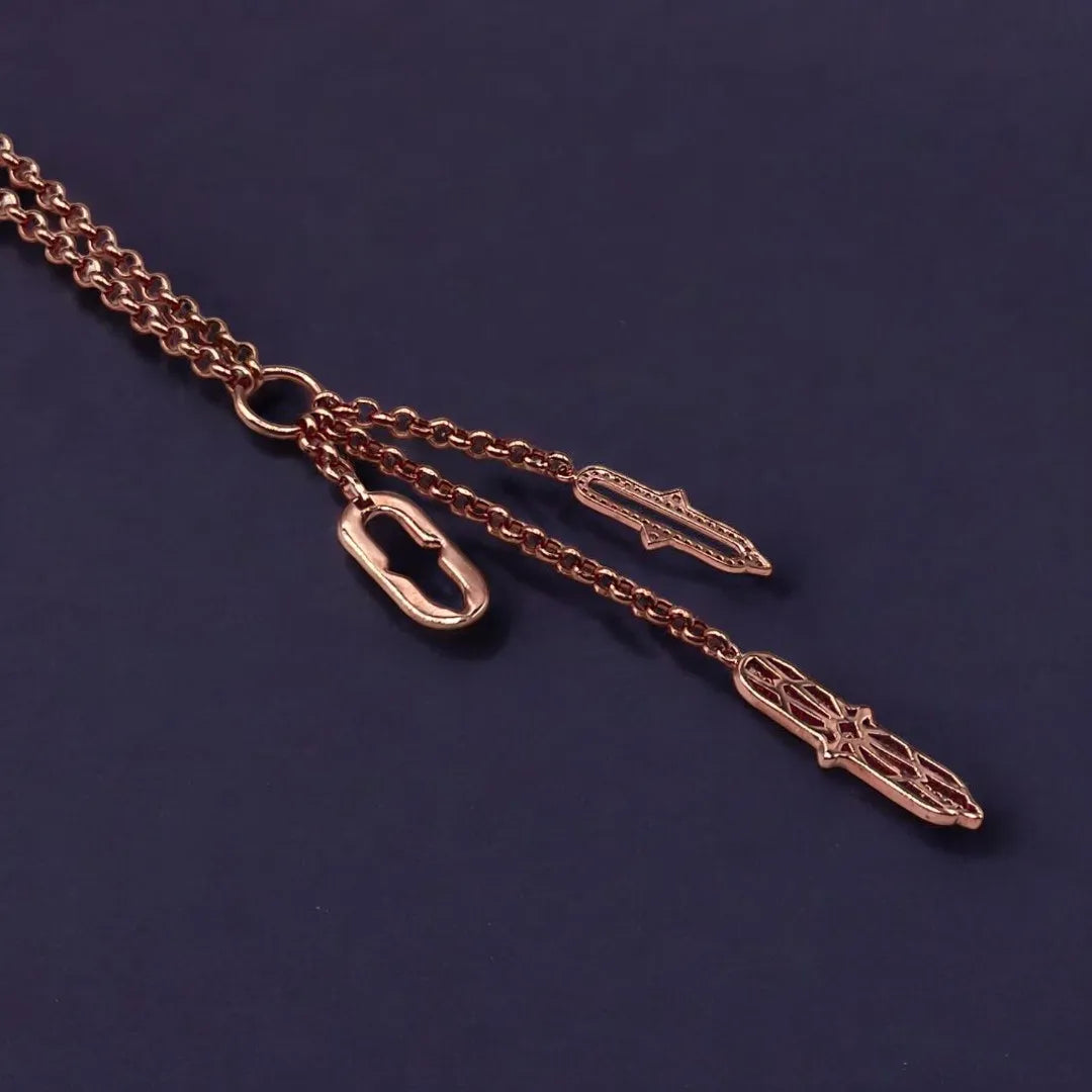 Sautoir en Or Rose 18K – Élégance et Raffinement Intemporels