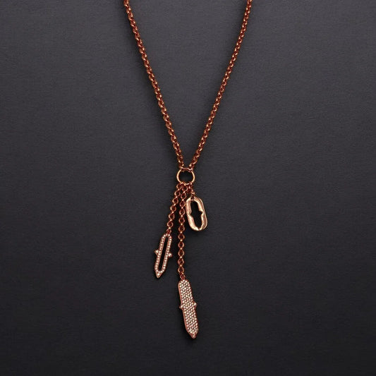 Sautoir en Or Rose 18K – Élégance et Raffinement Intemporels