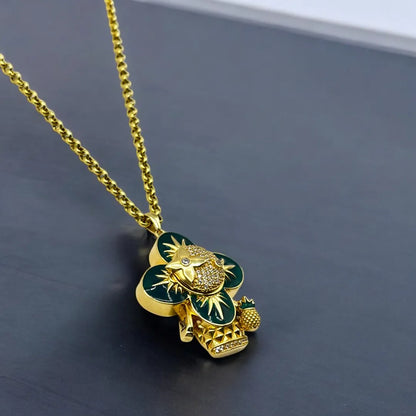 Sautoir en Or 18K avec Pendentif Fleur