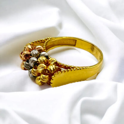 Bague en Or 18 Carats avec Boules