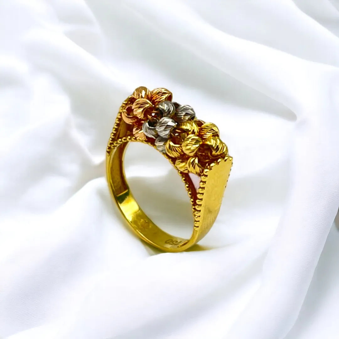 Bague en Or 18 Carats avec Boules