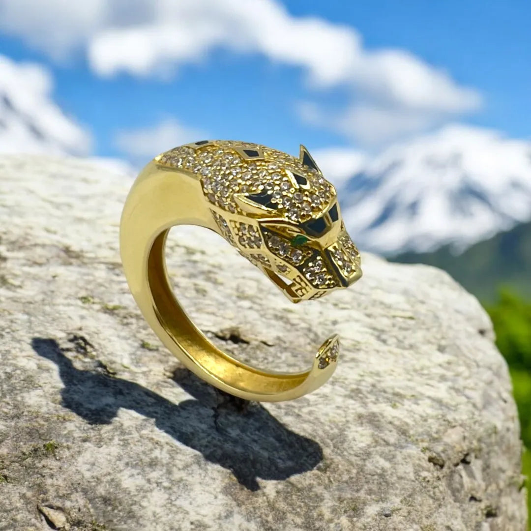 Bague Panthère en Or 18K – Élégance Sauvage