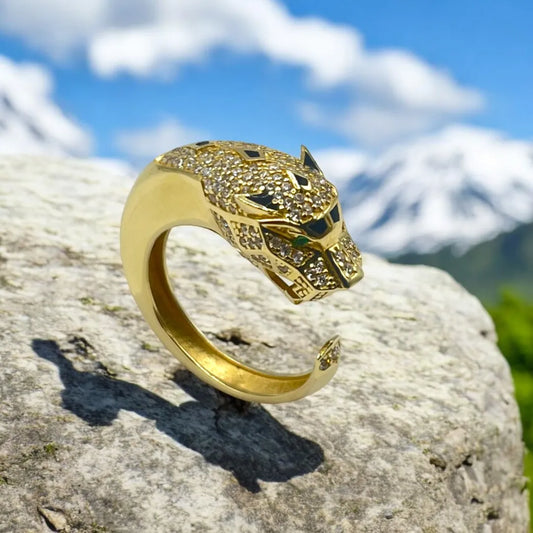 Bague Panthère en Or 18K – Élégance Sauvage