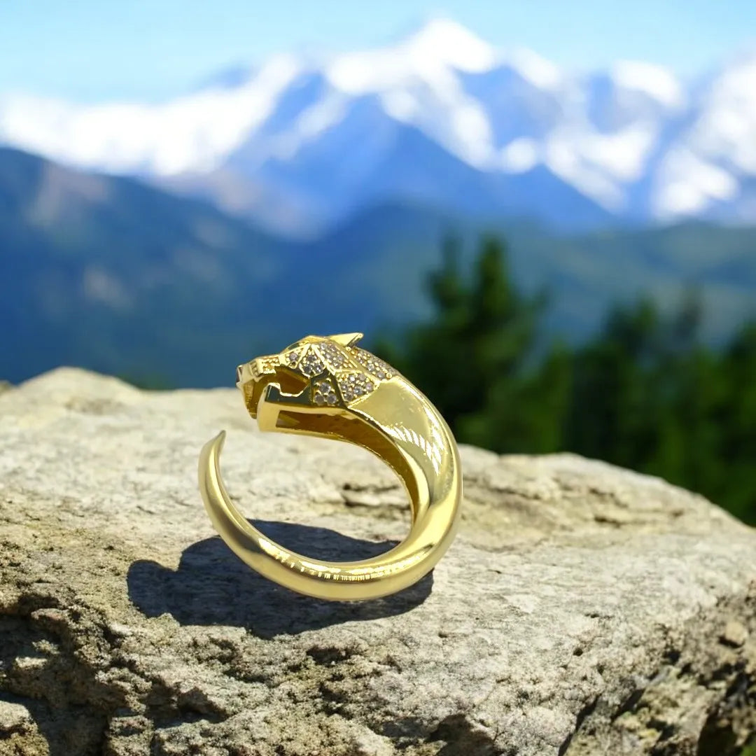Bague Panthère en Or 18K – Élégance Sauvage