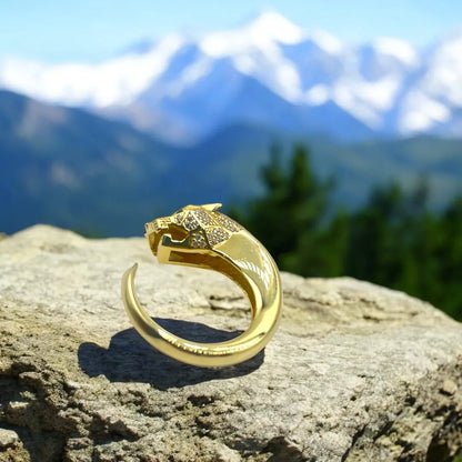 Bague Panthère en Or 18K – Élégance Sauvage